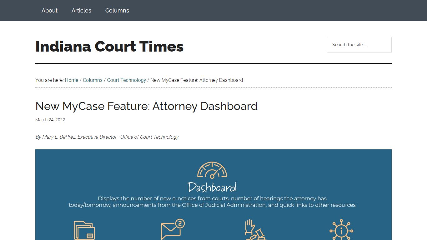 New MyCase Feature: Attorney Dashboard - Indiana